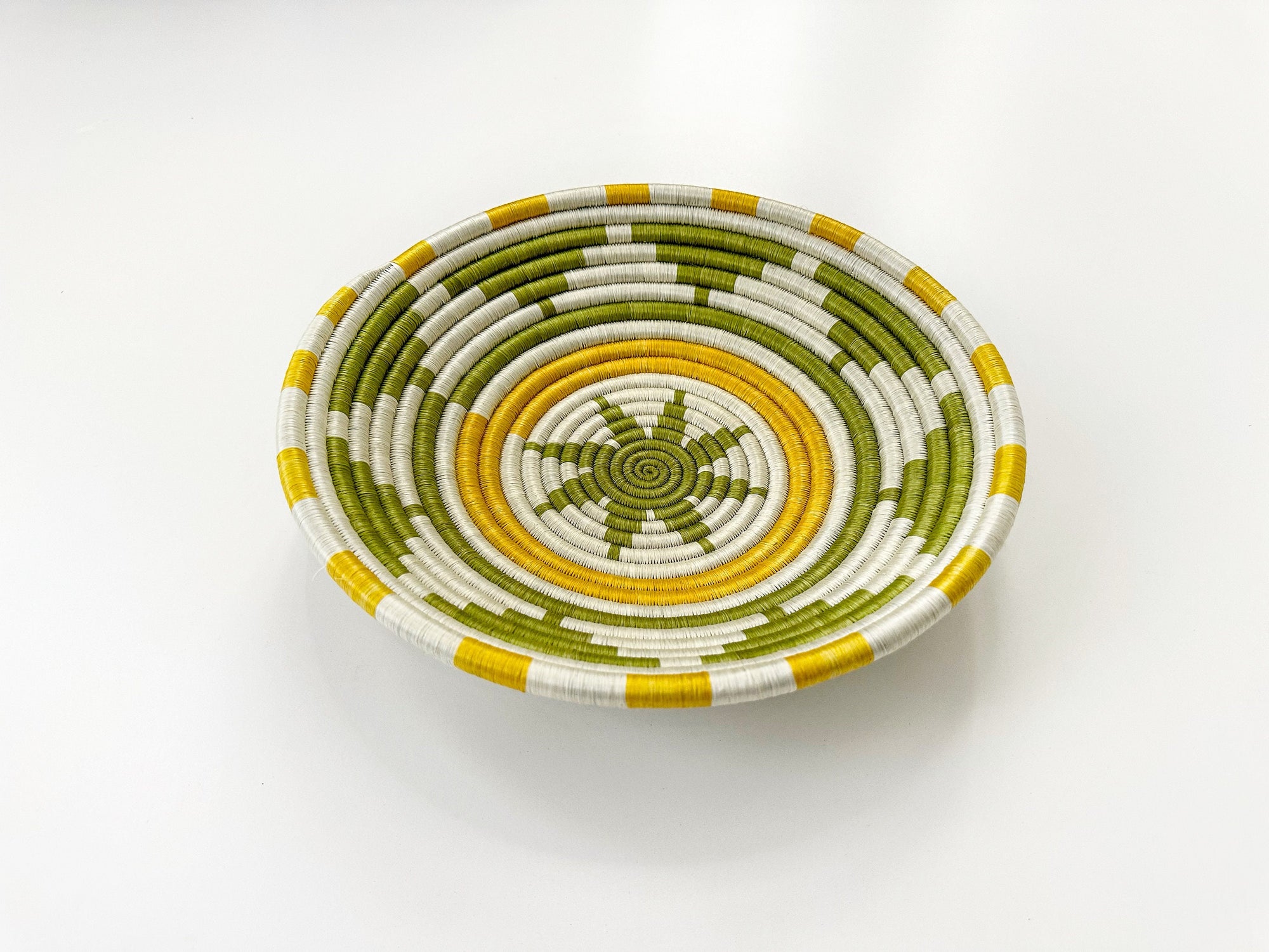 Green wall basket with star pattern - Wall Decor Basket