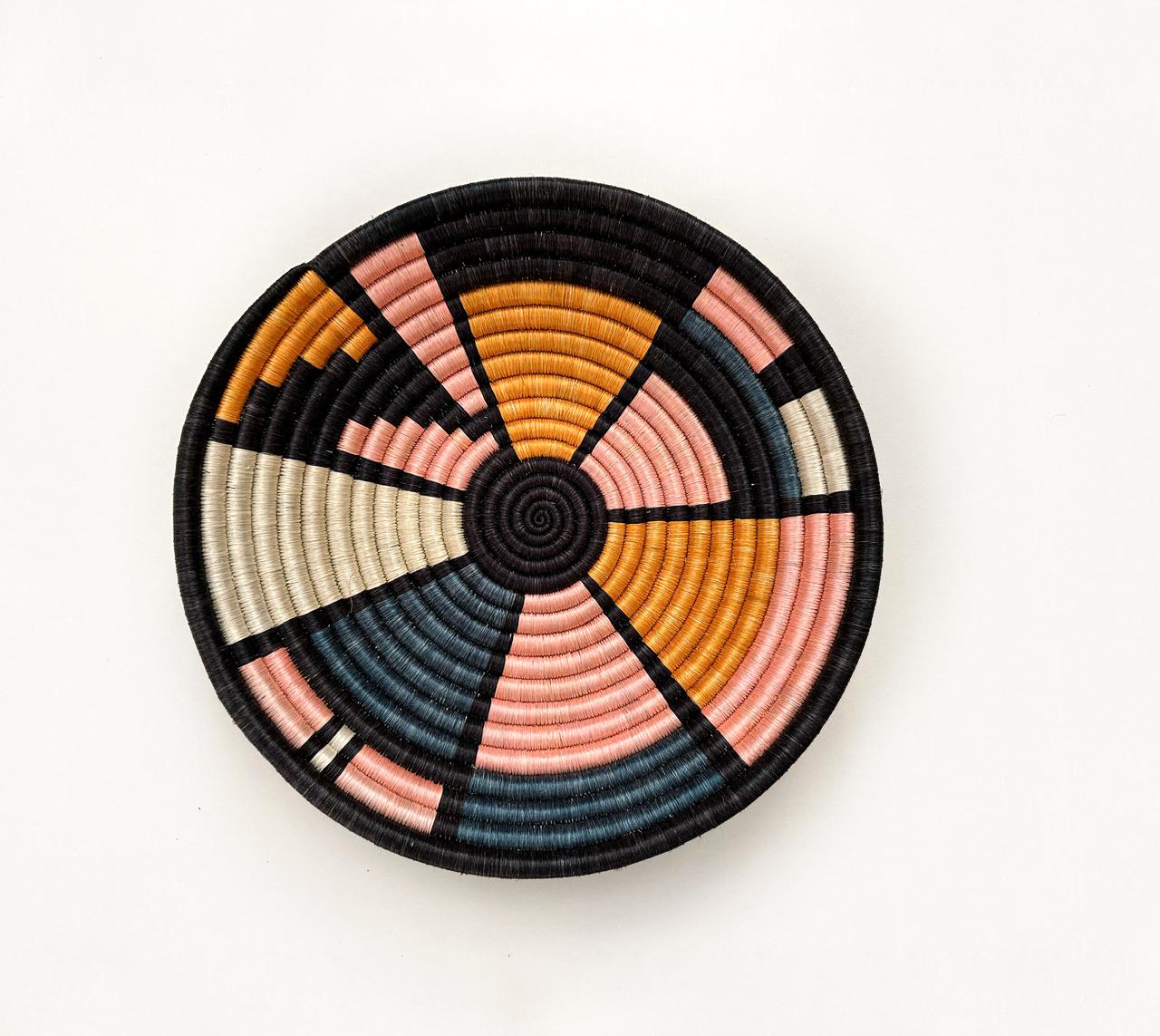 Colorful Woven Basket Wall Decor