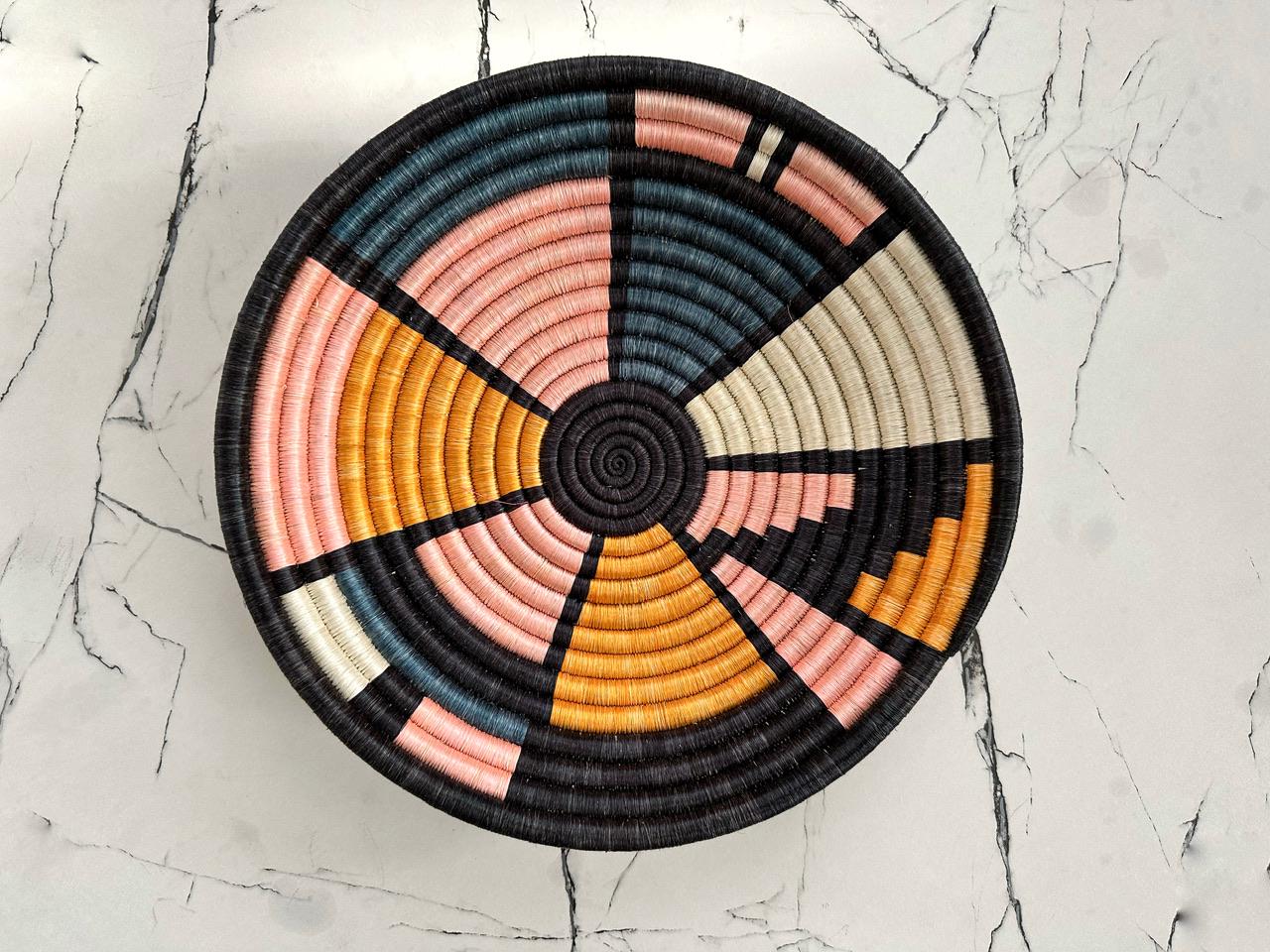 Colorful Woven Basket Wall Decor