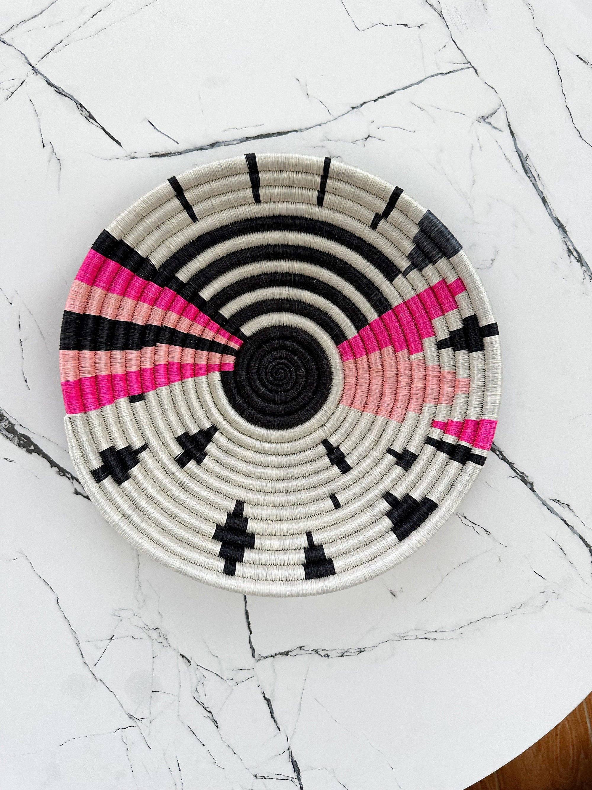 Wall Basket Set of 3 - Handmade Colorful Basket Wall Decor