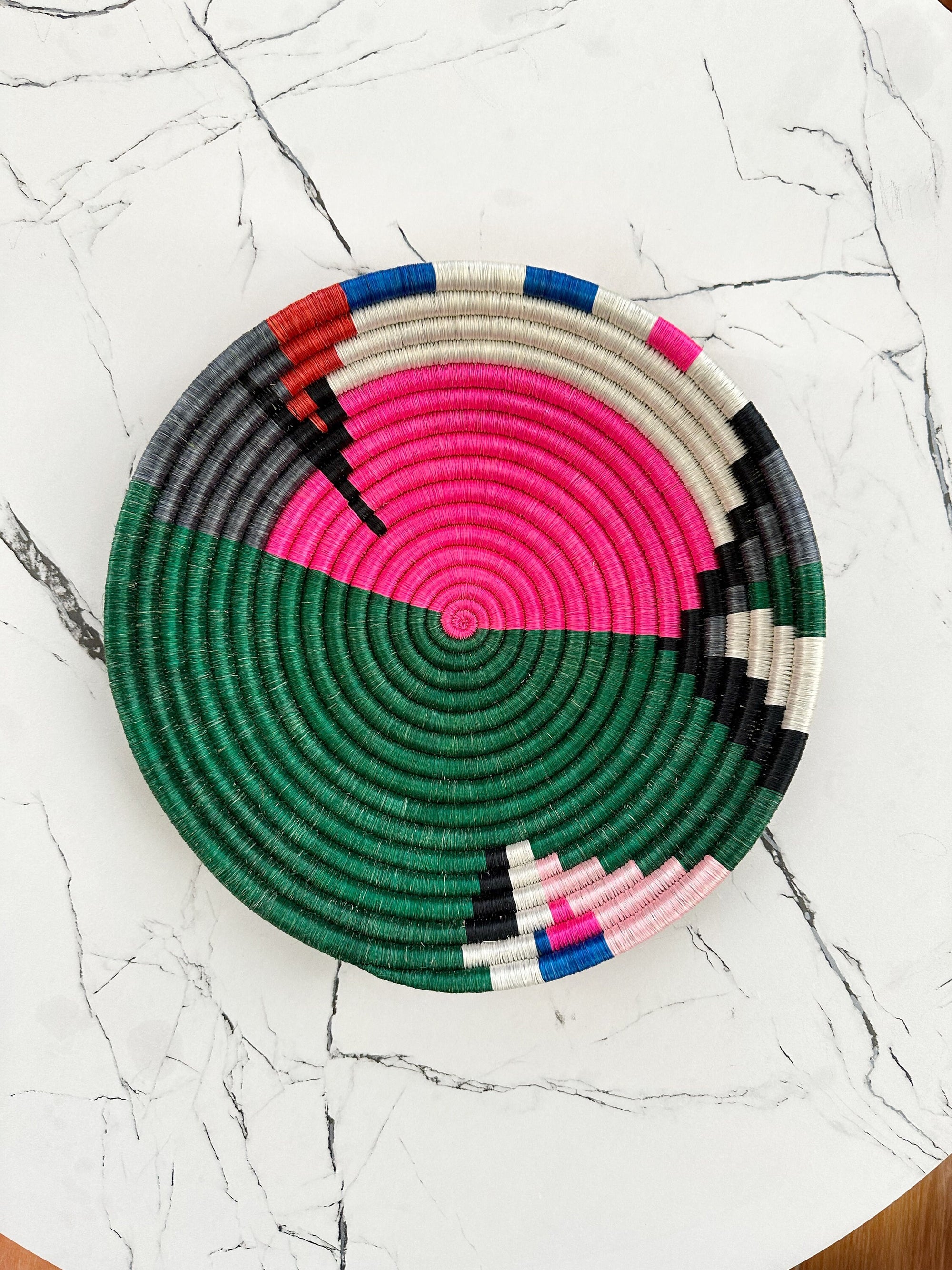 Wall Basket Set of 3 - Handmade Colorful Basket Wall Decor