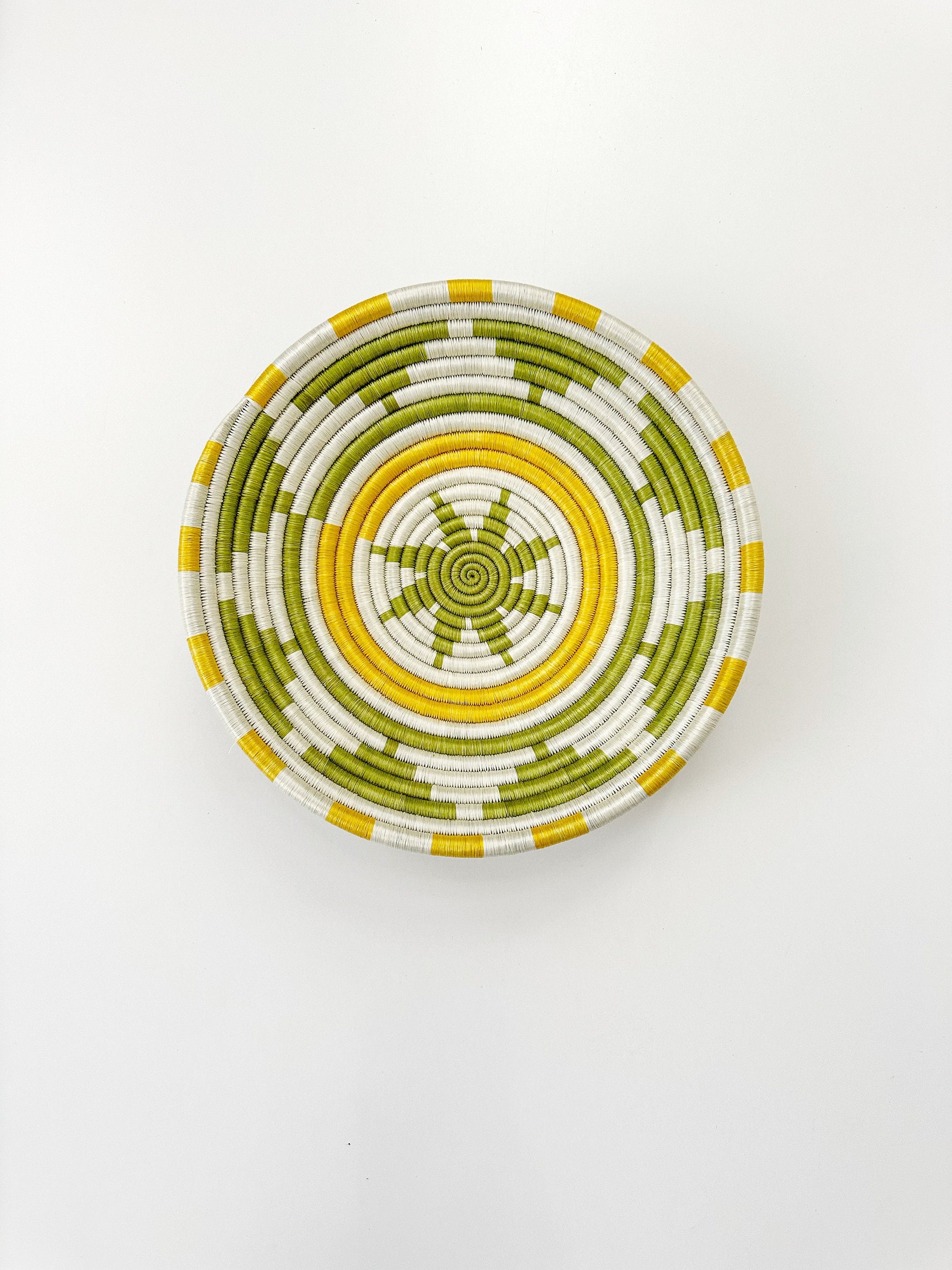 Green wall basket with star pattern - Wall Decor Basket