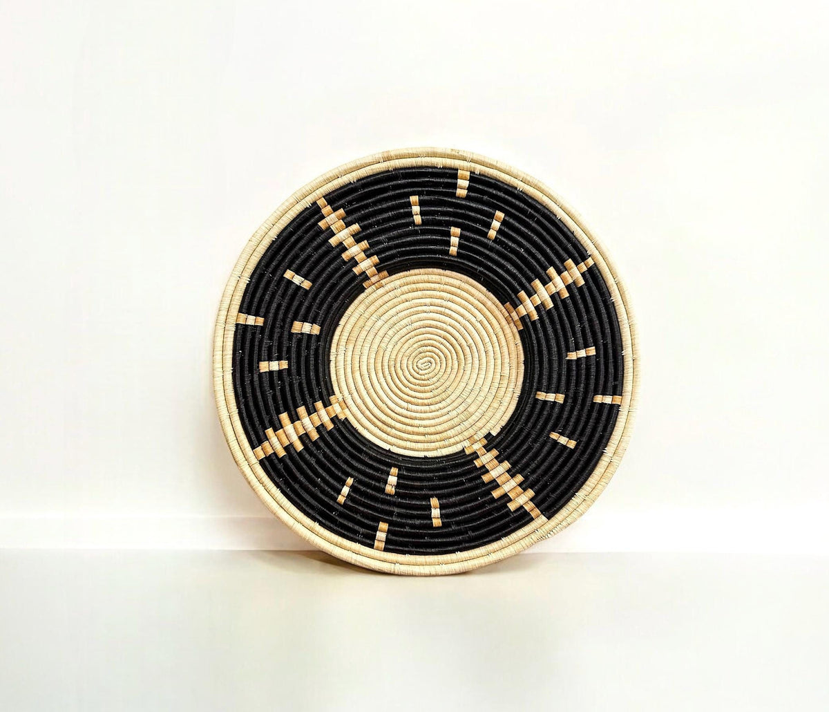 Raffia Wall Decor Basket - Natural Fiber Wall Hanging