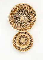 Set of 5 Basket Wall Hangings - Handwoven Natural