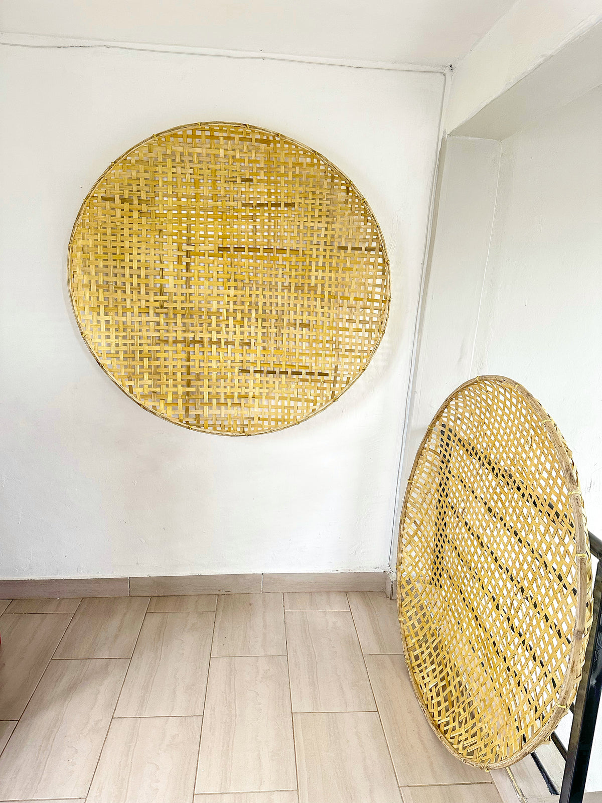 Bamboo Baskets for Ceiling Decor 3PCS Set