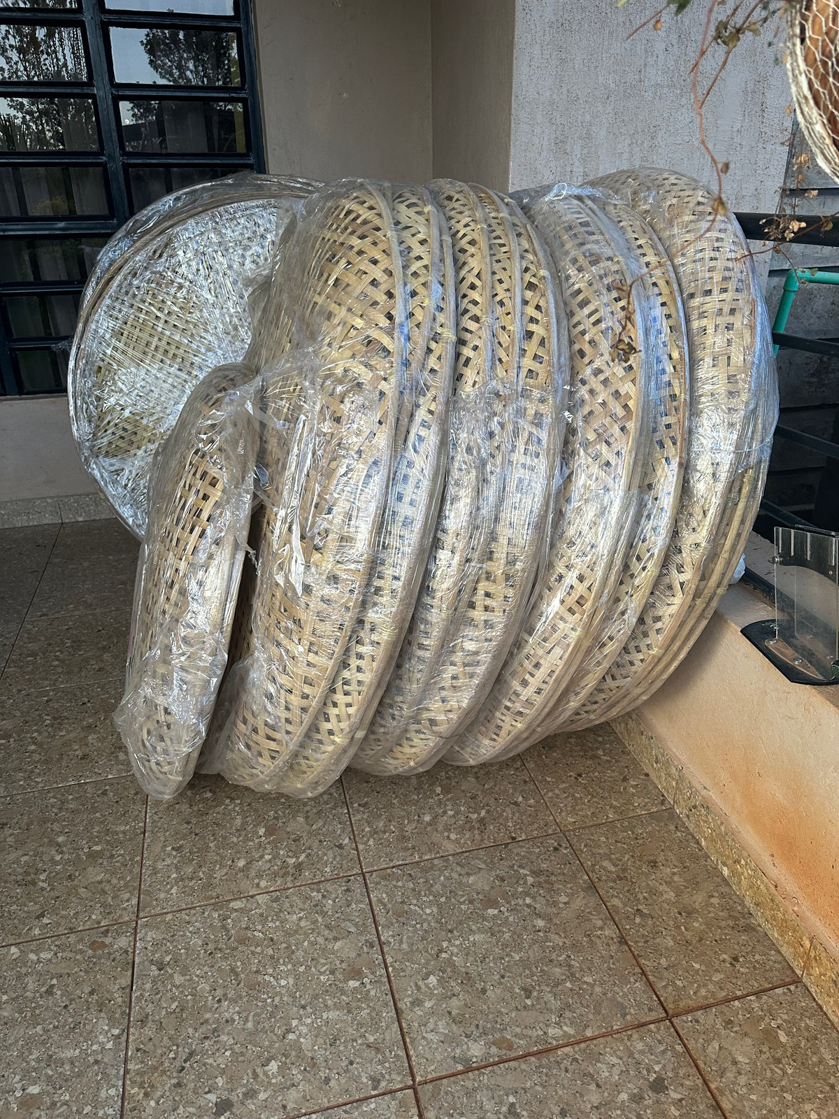 Bamboo Baskets for Ceiling Decor 3PCS Set