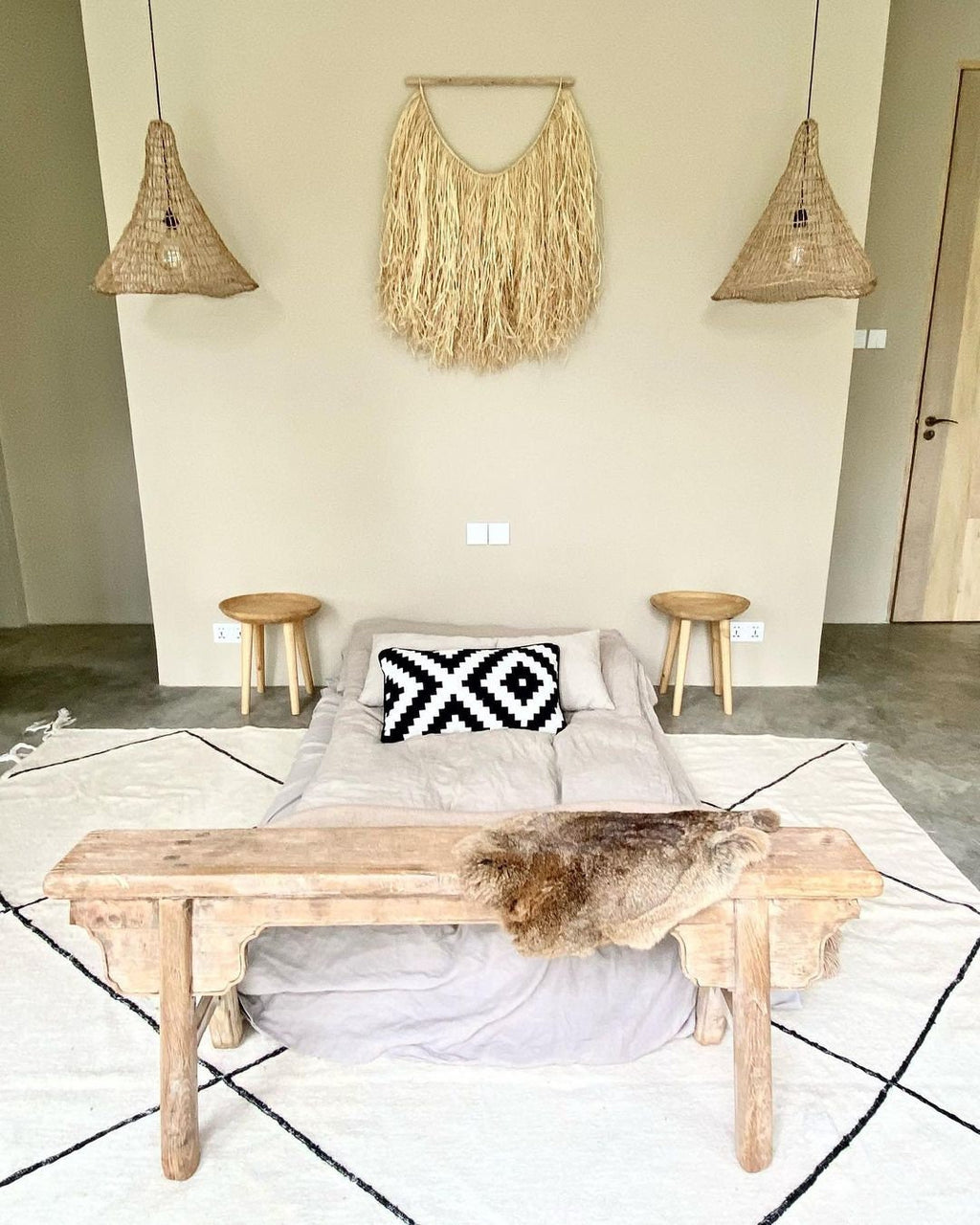 Woven Pendant Light Shade - Natural