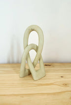 Love Knot Sculpture -  Modern Minimalist Art, Soapstone Infinity Statue