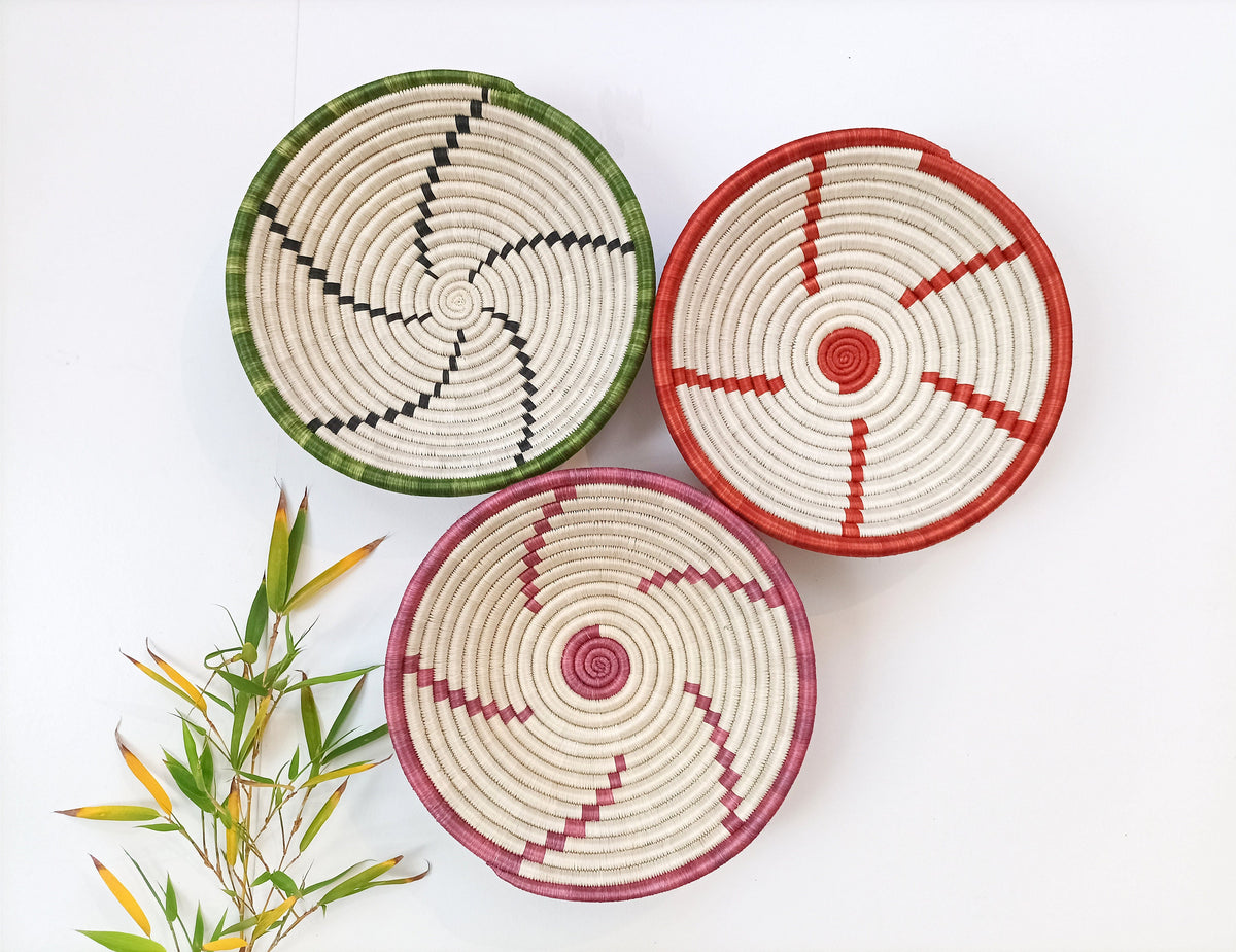 Sisal Woven Basket Art Set of 3