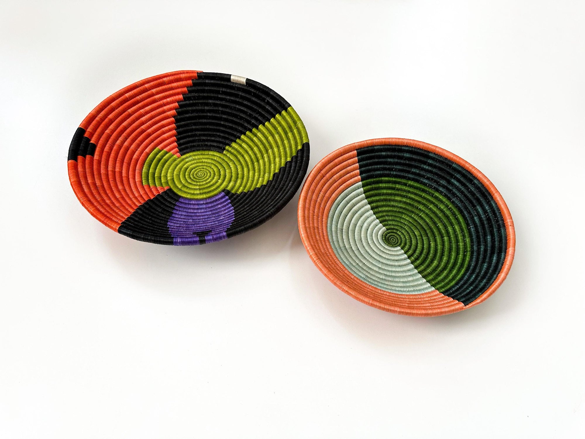 Colorful Wall Baskets - Set of 2 Basket Wall Decor