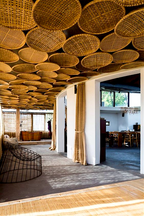 Bamboo Baskets for Ceiling Decor 3PCS Set
