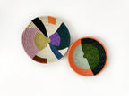 Colorful African Wall Baskets Set of 2 – Woven Basket Wall Decor