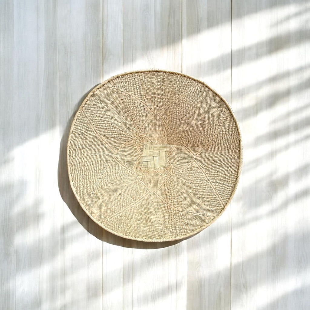 Large Neutral Wall Basket - 30'' Binga Basket for wall decor