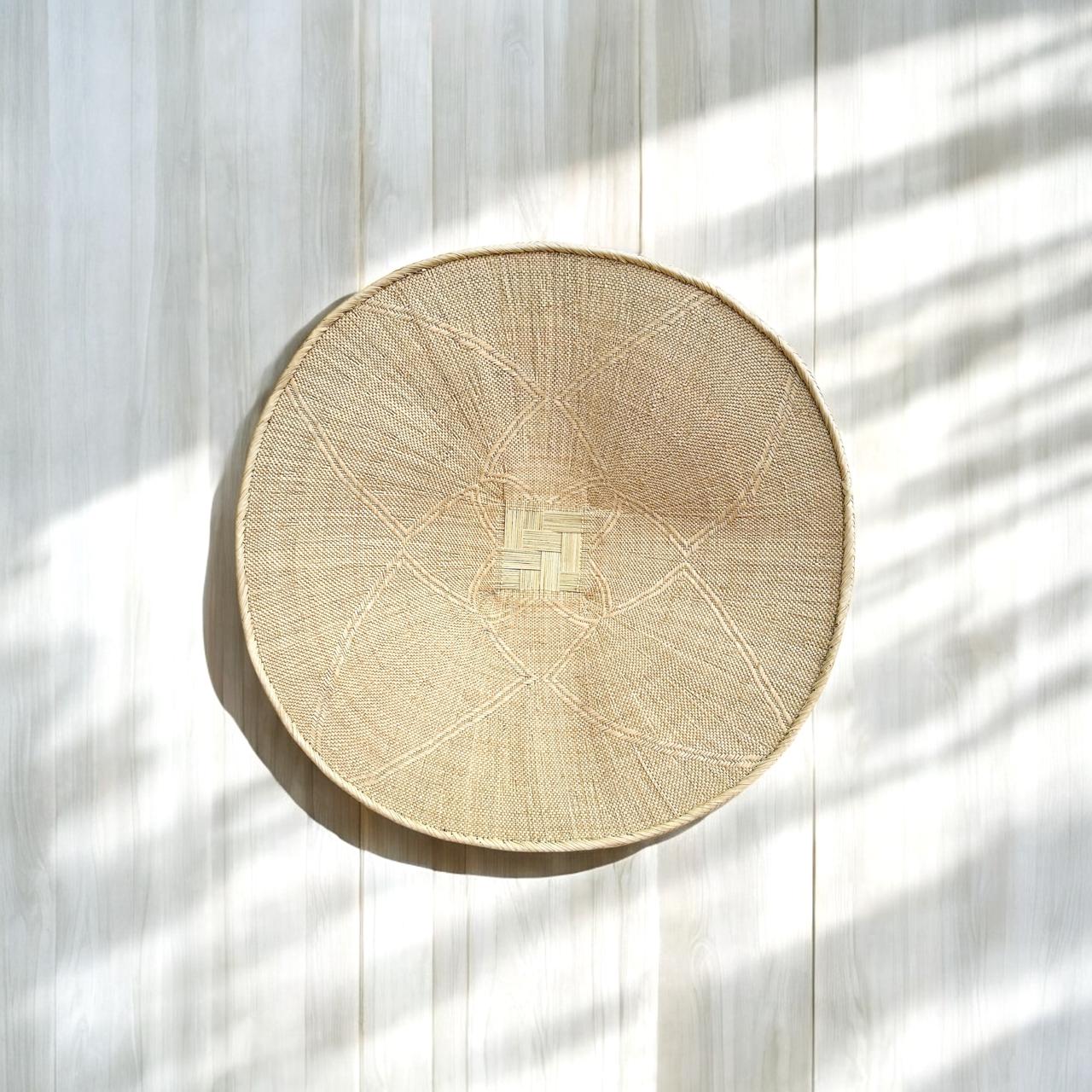 Large Neutral Wall Basket - 30'' Binga Basket for wall decor