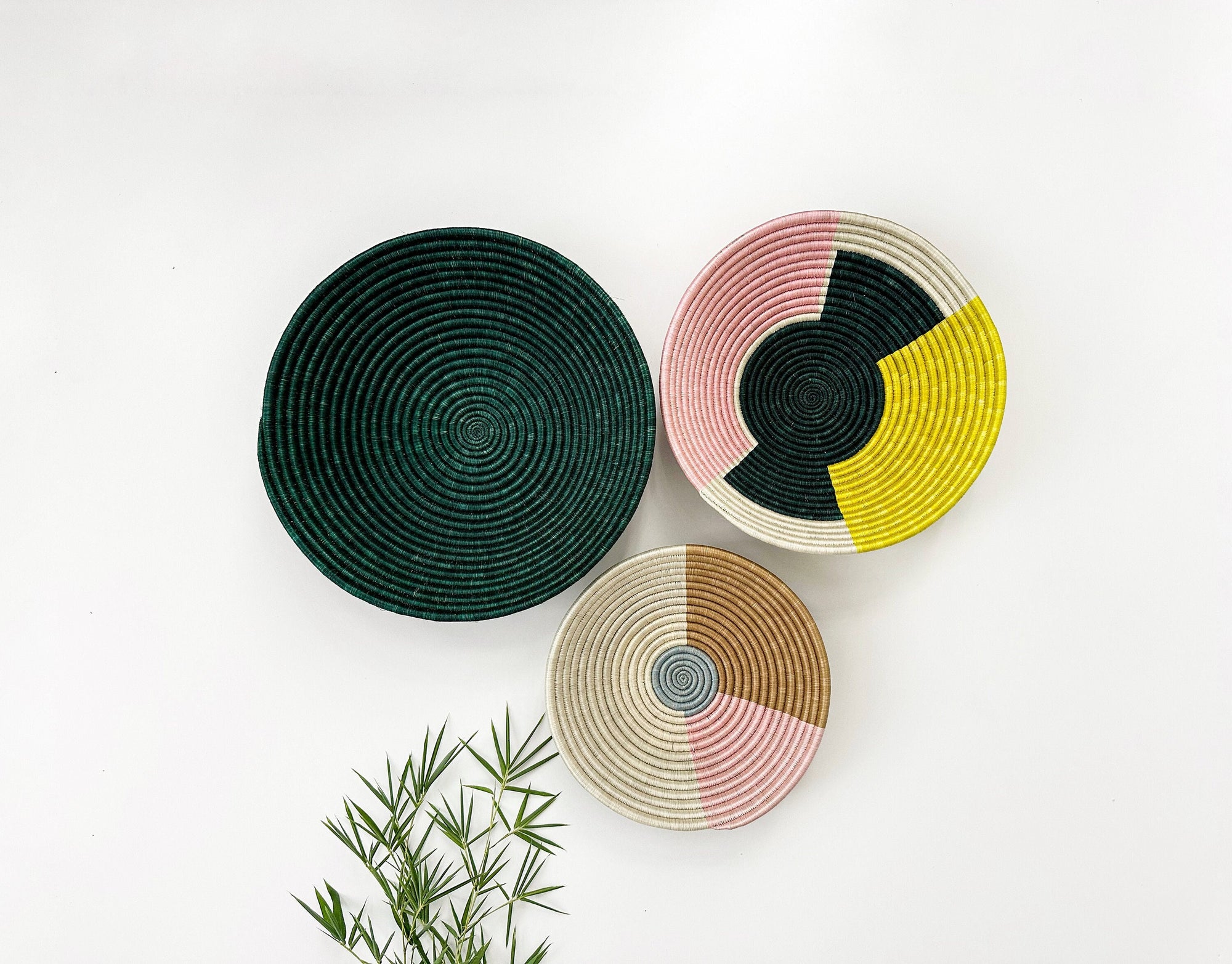 Colorful Wall Basket Set of 3 - Basket Wall Decor