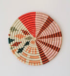 Woven Wall Trivets | Set of 2 Flat African Wall Baskets