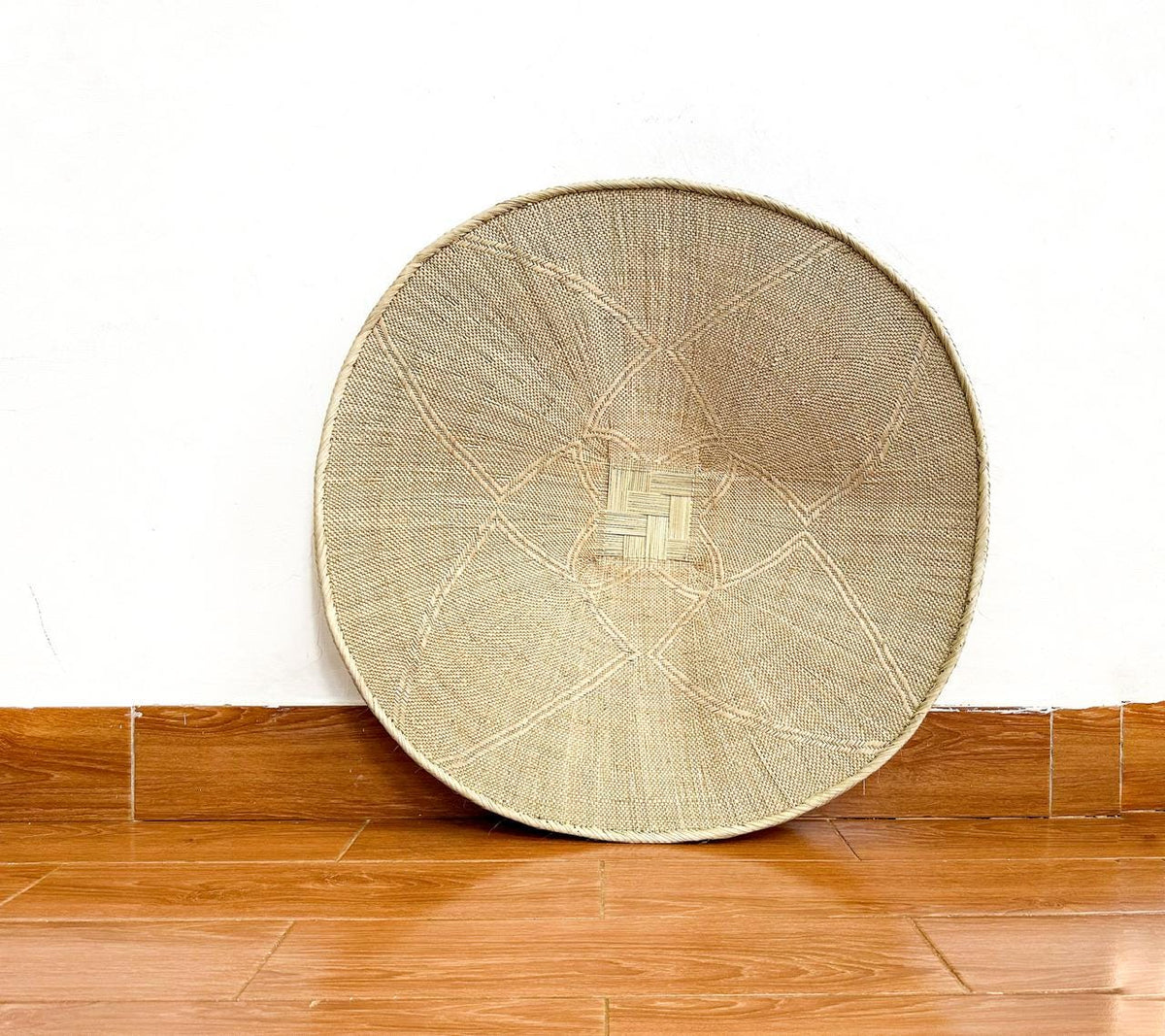 Large Neutral Wall Basket, 30 inch Binga Basket for Wall Decor
