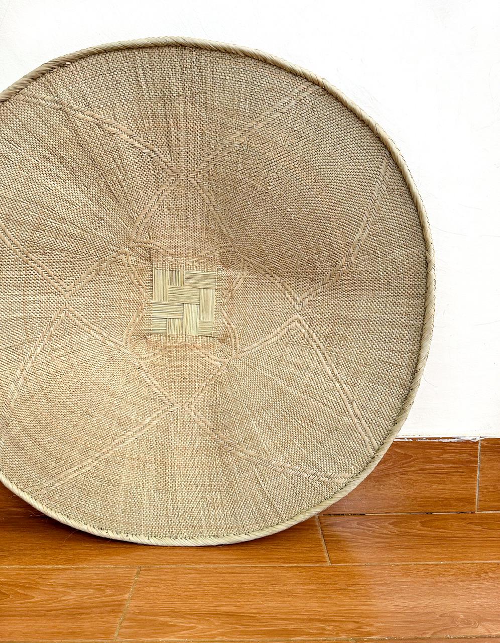 Large Neutral Wall Basket, 30 inch Binga Basket for Wall Decor