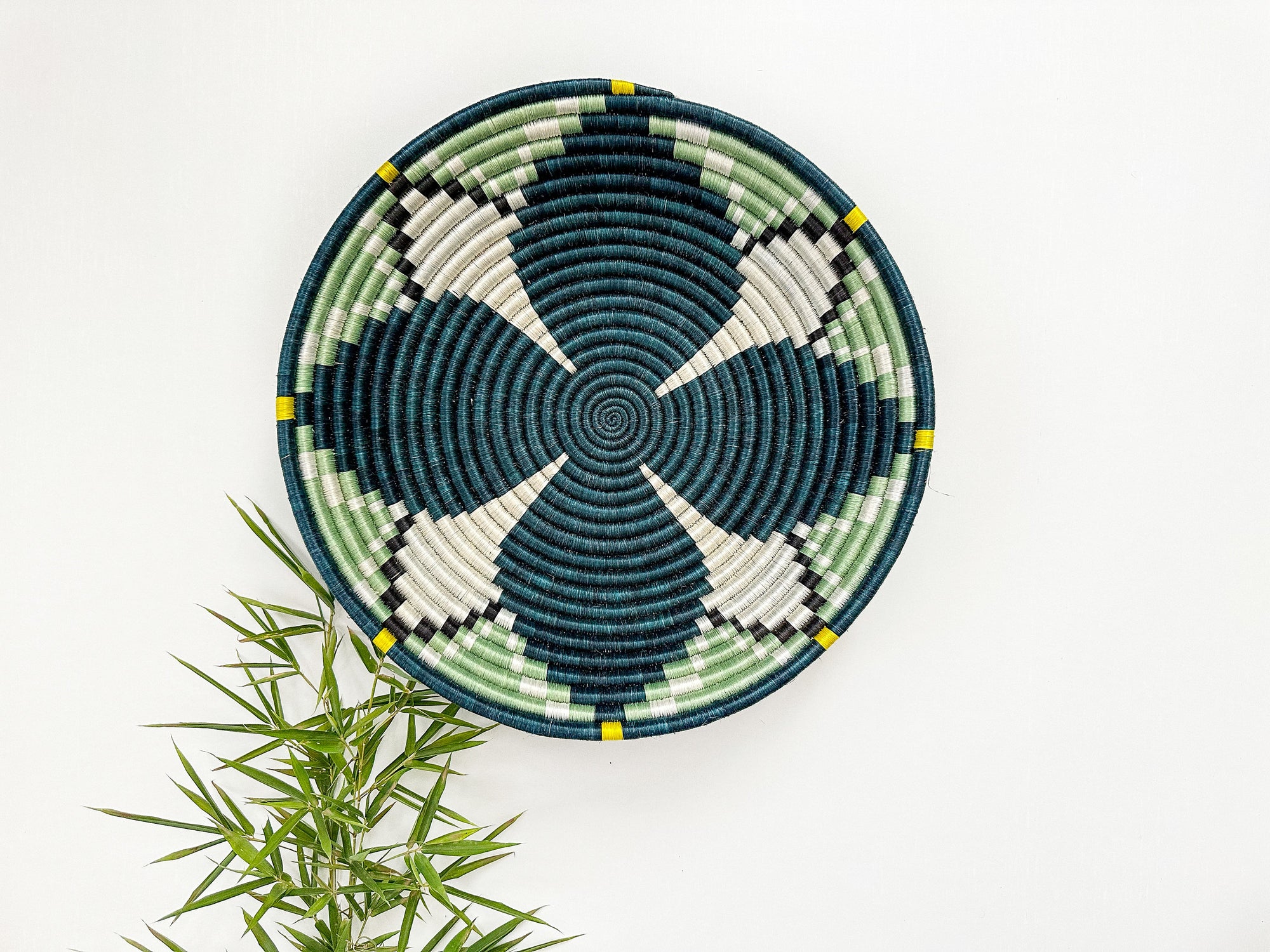 Wall Basket Green - African Baskets for Wall and Home Decor