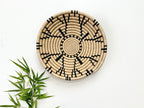 Handwoven Brown and Black Wall Basket -  African Basket Art