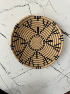 Handwoven Brown and Black Wall Basket -  African Basket Art