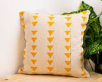 African Mudcloth Pillow Cover | White and Orange