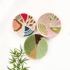 Colorful wall basket decor set of 3