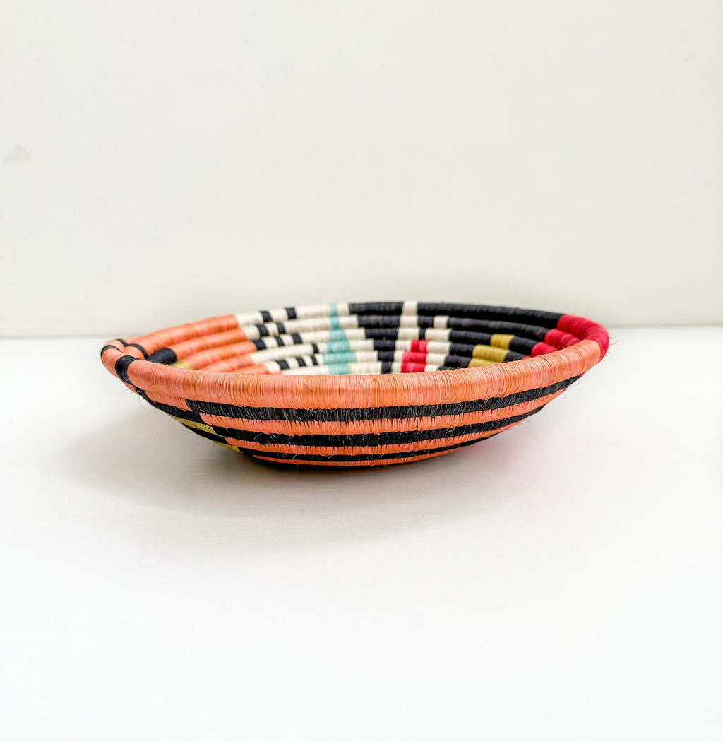Kalisimbi basket bowl - Handwoven Colorful wall Basket