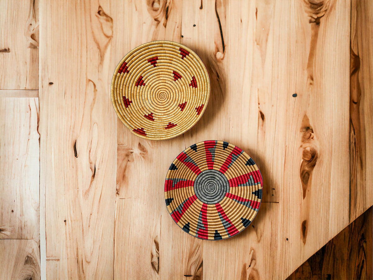 Woven Basket Wall Art Set of 2