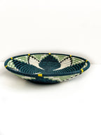 Green Woven African Basket for Wall Decor, Home Decor