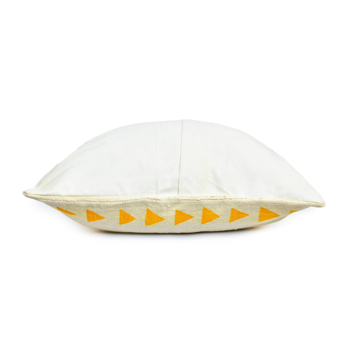 African Mudcloth Pillow Cover, White and Orange Arrow Patterned