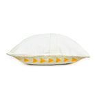 African Mudcloth Pillow Cover | White and Orange