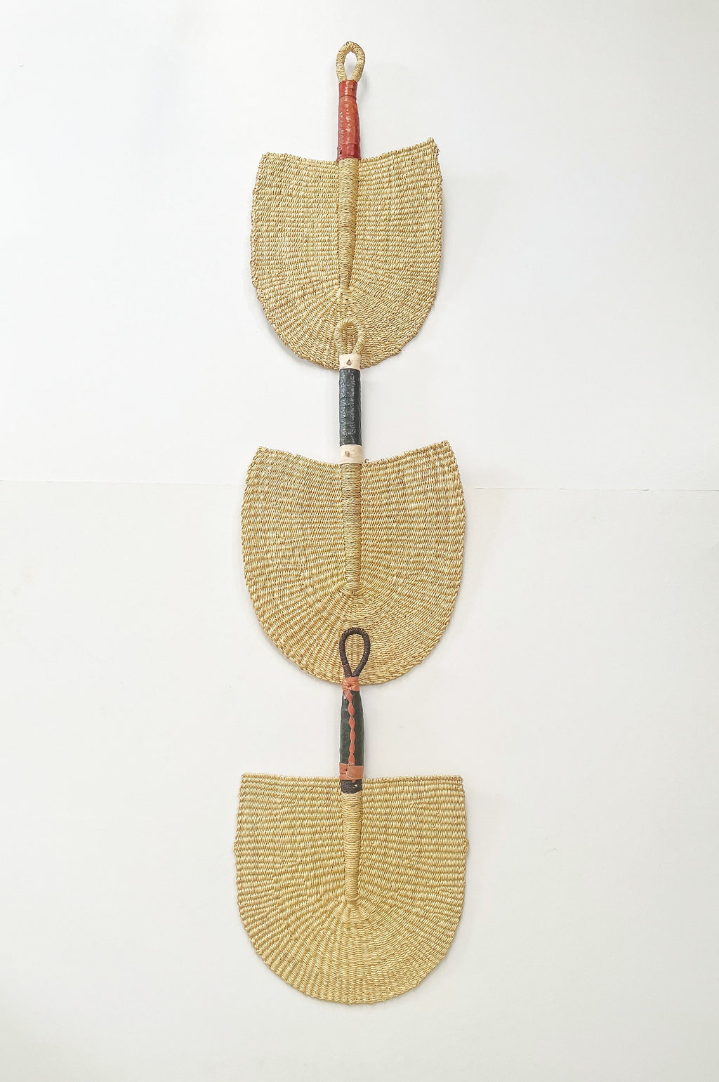 Bolga Fans set of 3 - Natural, Authentic African Fan from Ghana