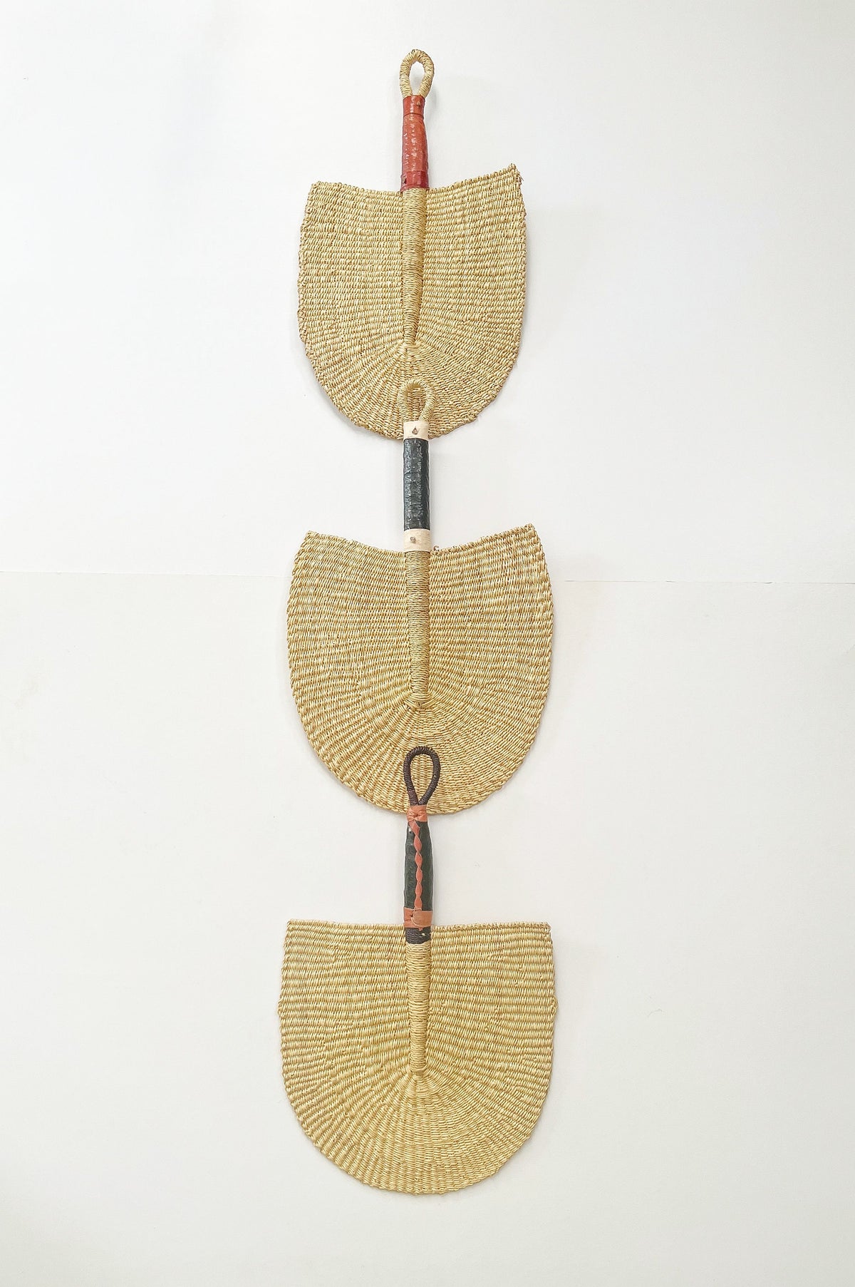 Woven Bolga Fan set of 3 - Natural/ Neutral Color