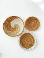 Wall Basket Brown Set of 3 - Woven african baskets