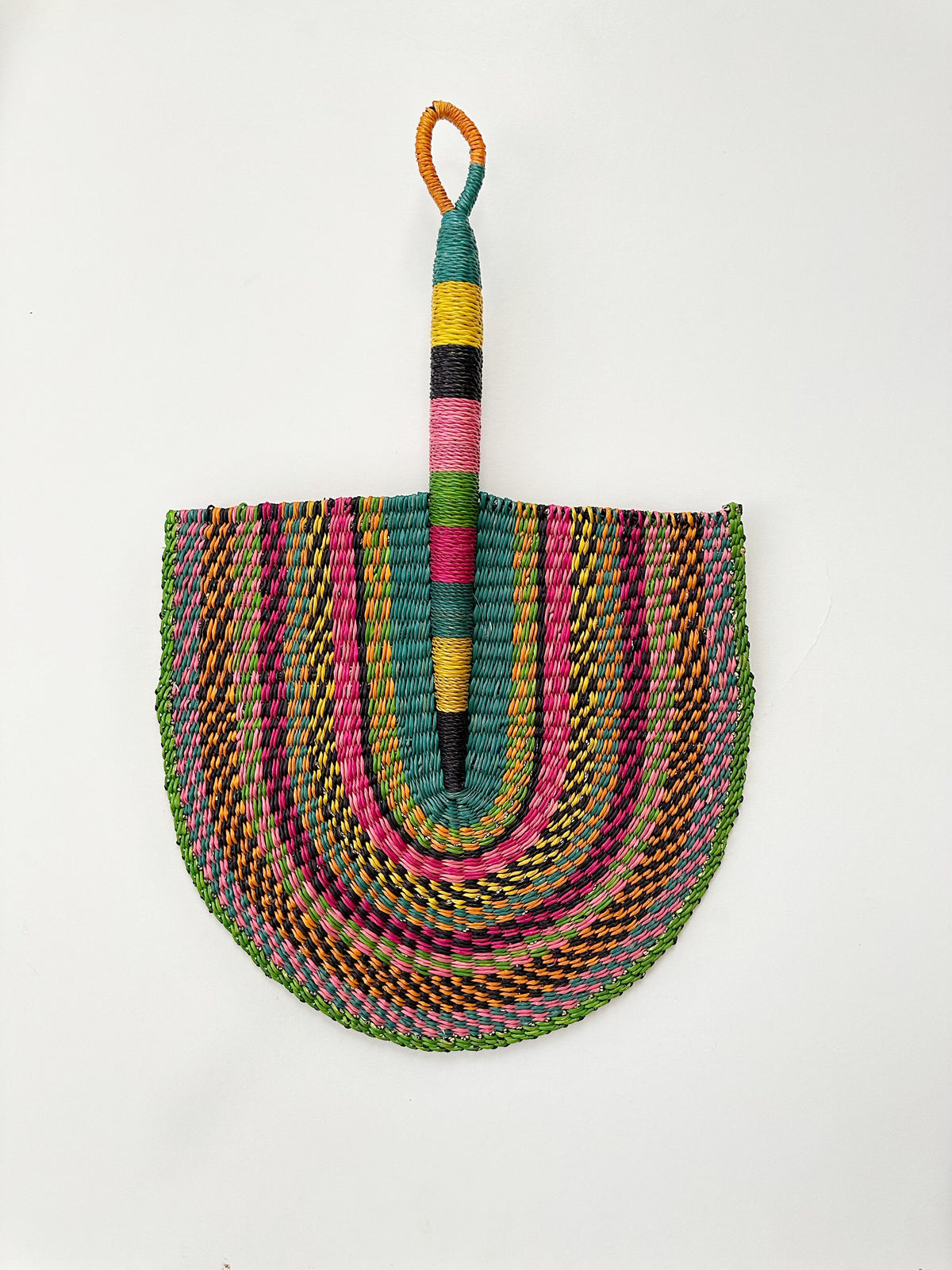 Colorful Bolga Fan Set of 3 - African Woven Fans