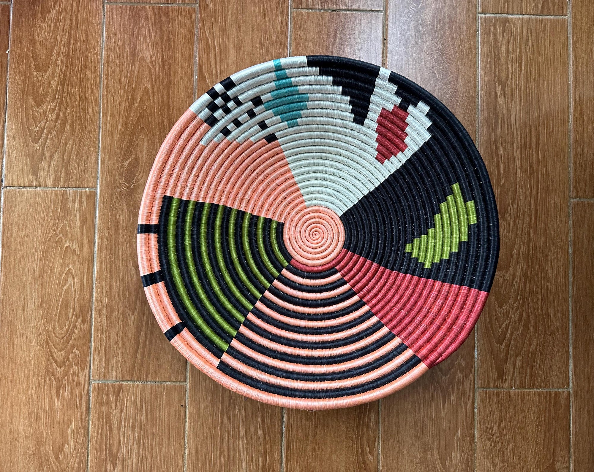 Kalisimbi basket bowl - Handwoven Colorful wall Basket