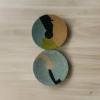 Set of 2 Basket Wall Decor | Green wall Basket by sifadesigns