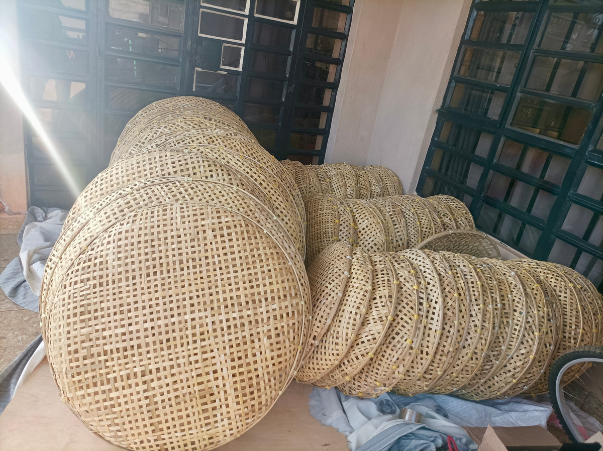 Bamboo Baskets for Ceiling Decor 3PCS Set