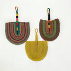 Colorful Bolga Fan Set of 3 - African Woven Fans