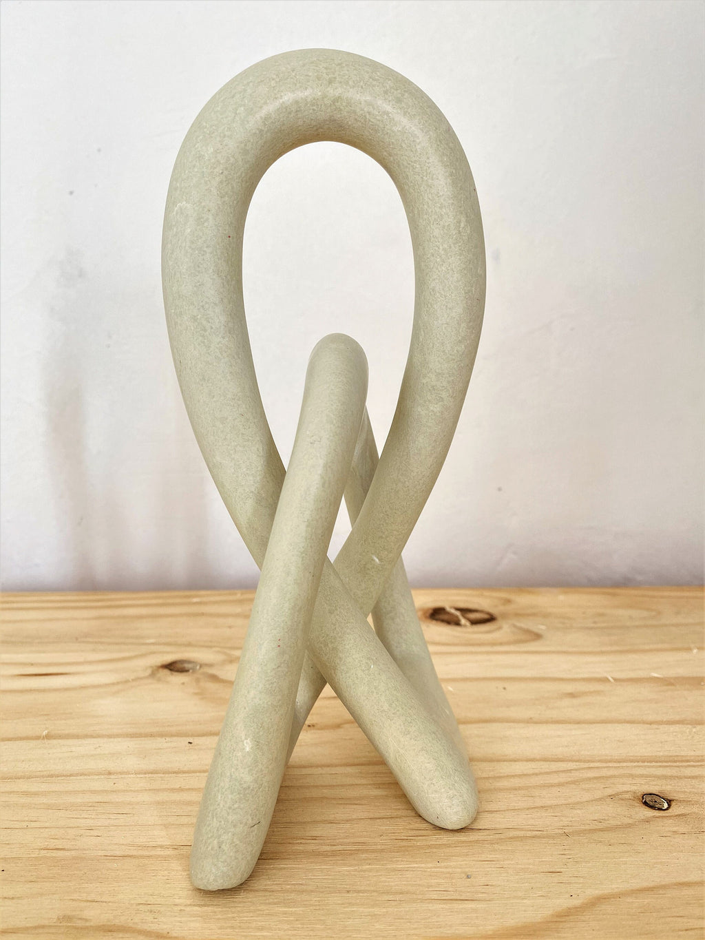 Love Knot Sculpture -  Modern Minimalist Art, Soapstone Infinity Statue