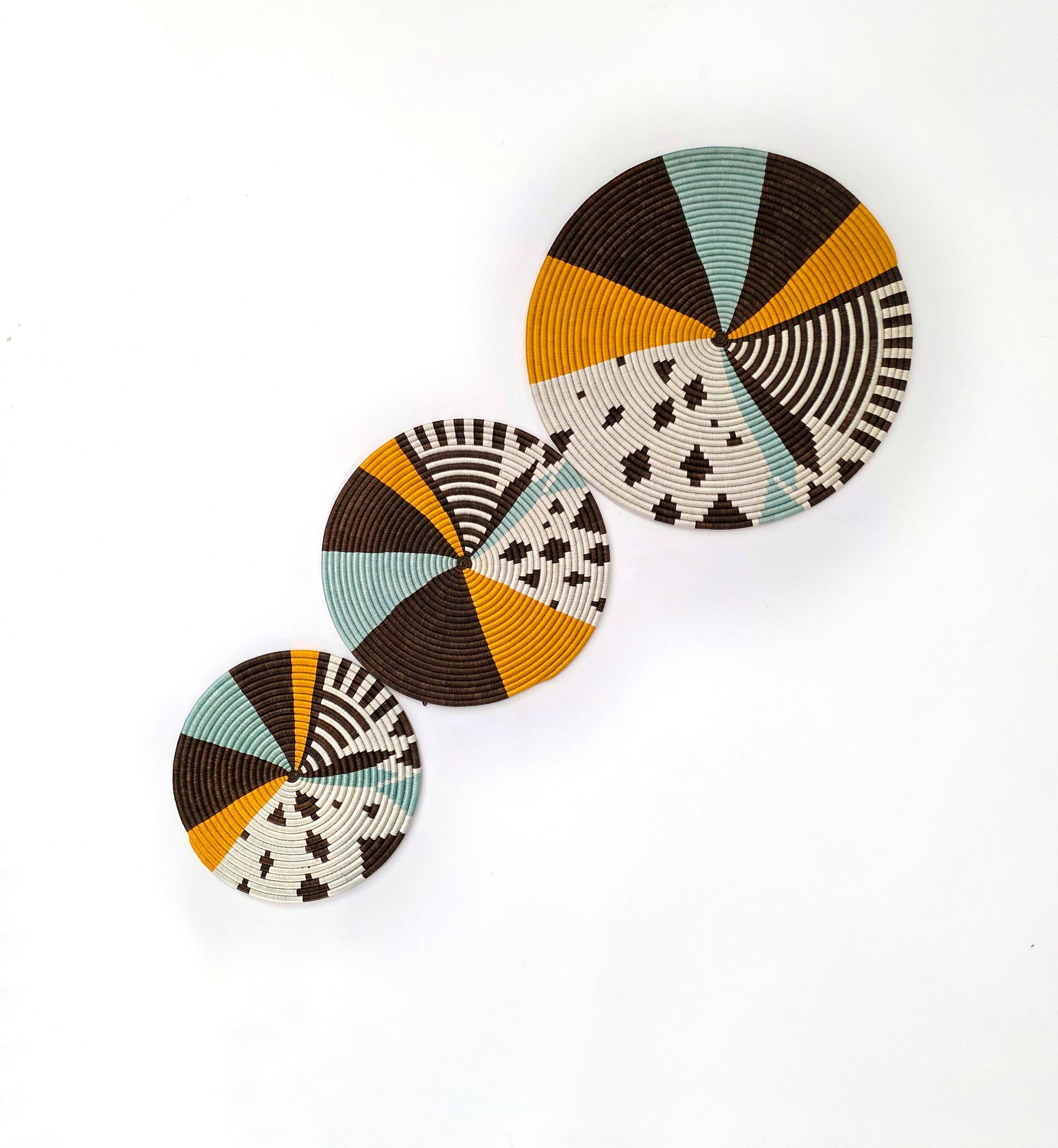 Woven wall Trivets - Decorative Wall Basket Decor Set of 3