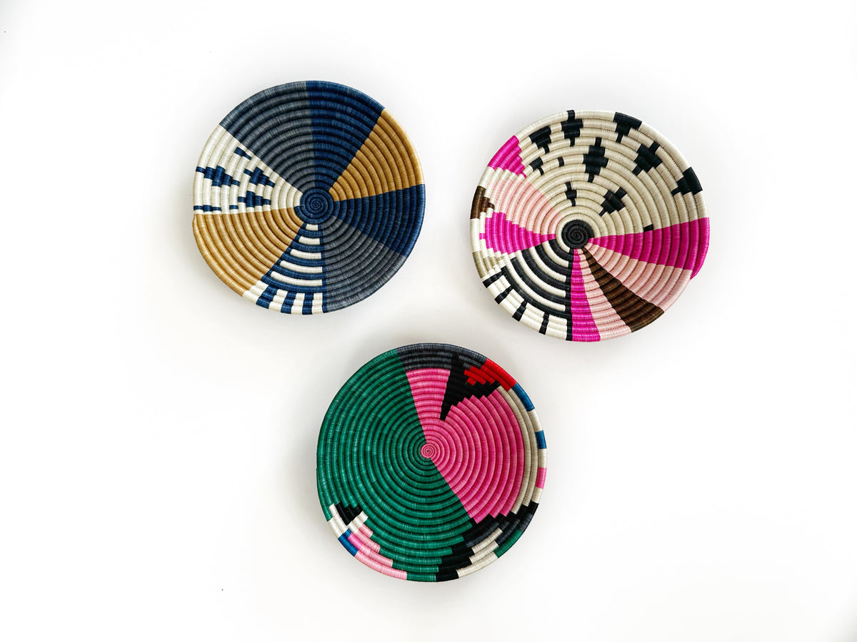 Colorful Agaseke Basket Set of 3