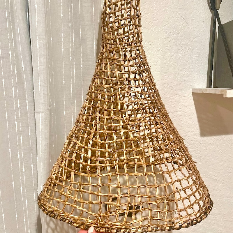 Woven Pendant Light Shade in Natural