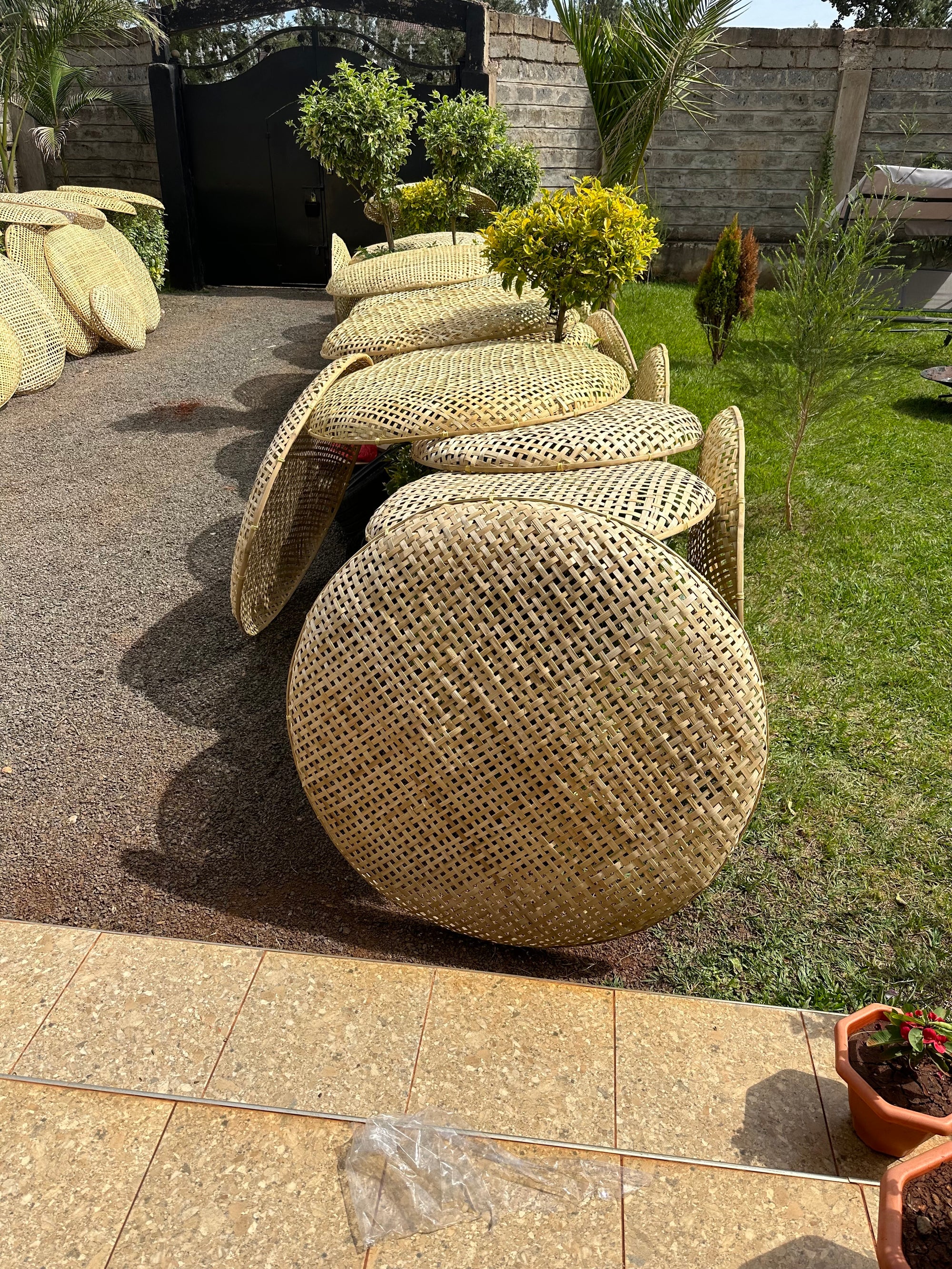 Bamboo Baskets for Ceiling Decor - 3PCS set Bamboo Basket for restaurant and hotel decor.