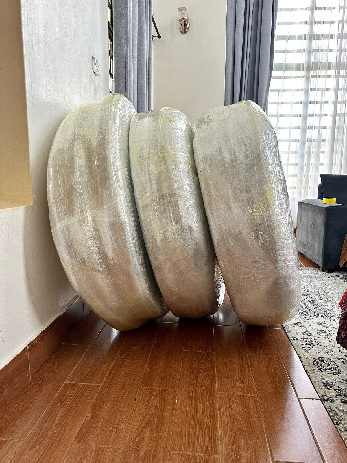 Bamboo Baskets for Ceiling Decor 3PCS Set