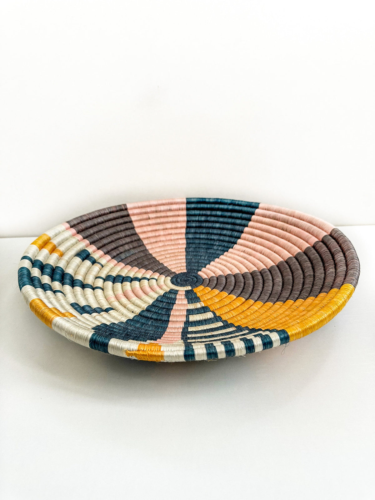 Large Colorful African Woven Basket