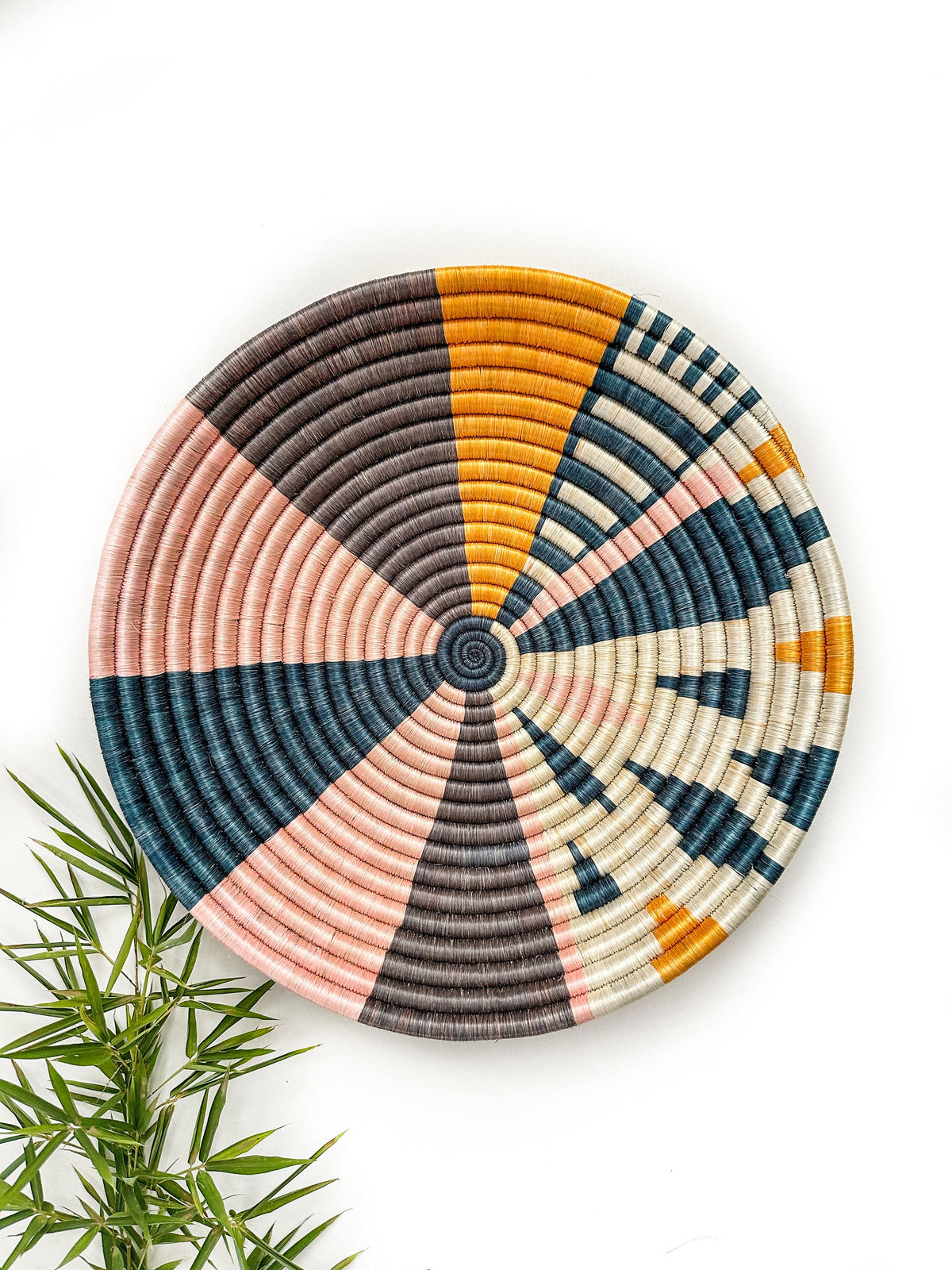 Large Colorful African Woven Basket