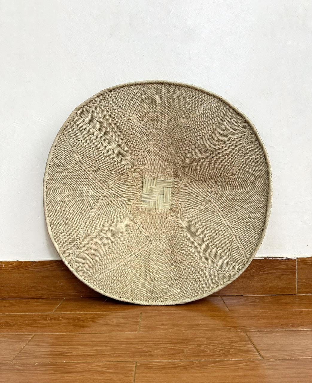 Large Neutral Wall Basket, 30 inch Binga Basket for Wall Decor