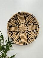 Handwoven Brown and Black Wall Basket -  African Basket Art